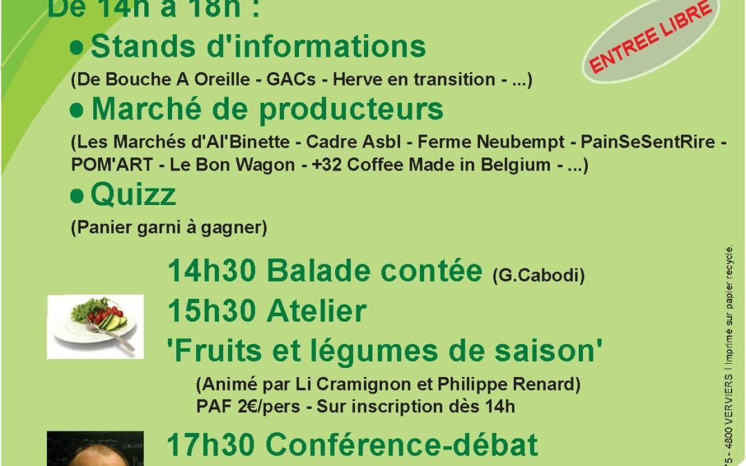 Journée de l’alimentation – Dimanche 13 octobre 2013