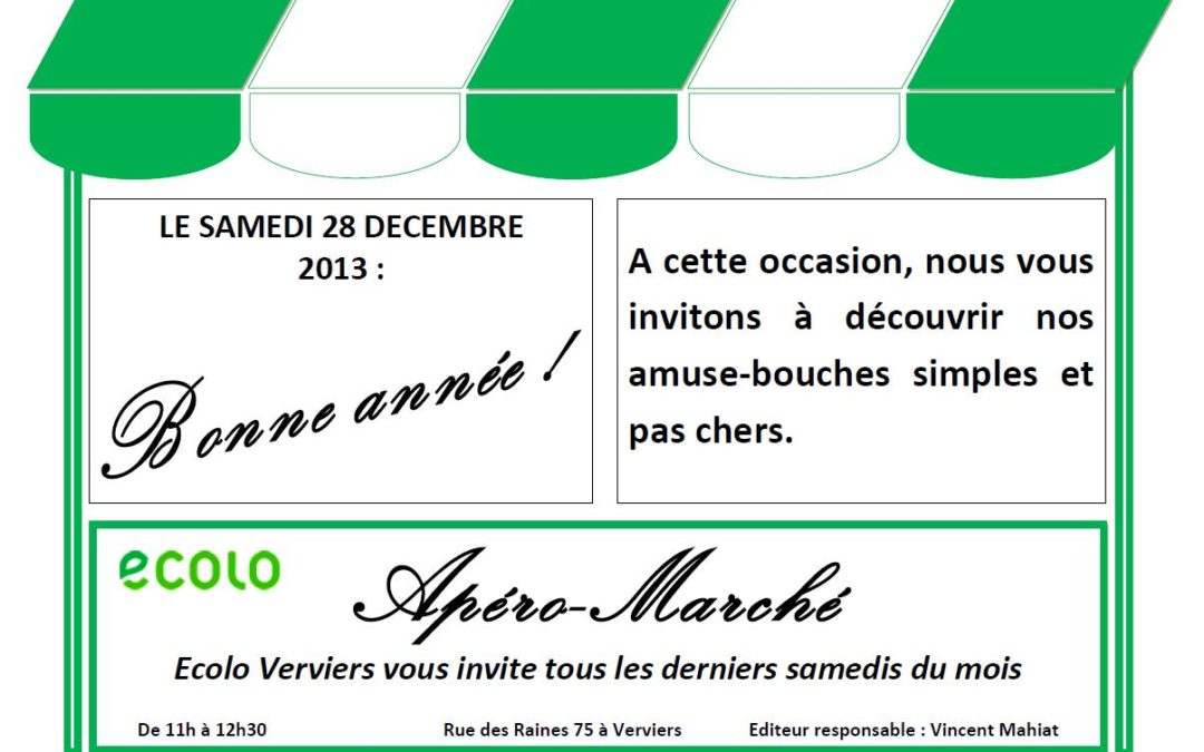 APERO MARCHE Festif : Bonne Année !